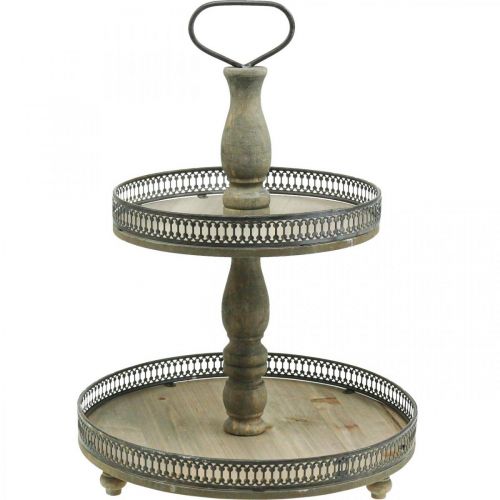 Deco Cake Stand Wood Plants Cake Stand Vintage H47cm Ø34cm