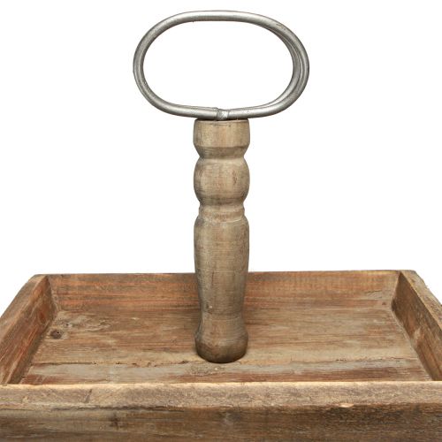 Floristik24 Etagere Wooden Vintage 3-tier Square Brown 50x40x64cm