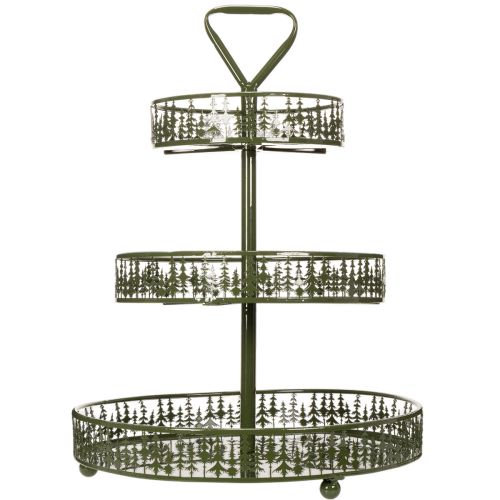 Metal tiered serving stand,