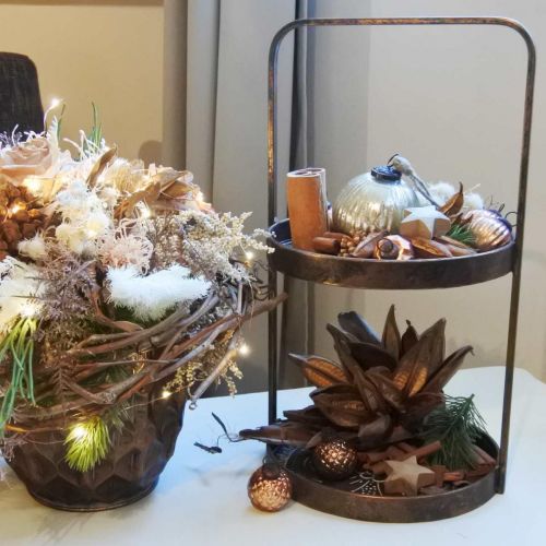 Floristik24 Cake stand vintage decorative tray table shelf metal H53cm Ø28cm