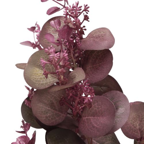 Product Decorative artificial branch Eucalyptus branch burgundy 66cm 2pcs