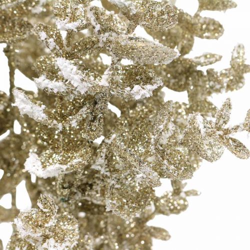 Floristik24 Eucalyptus branch artificial gold snow-covered Eucalyptus Christmas decoration 36cm