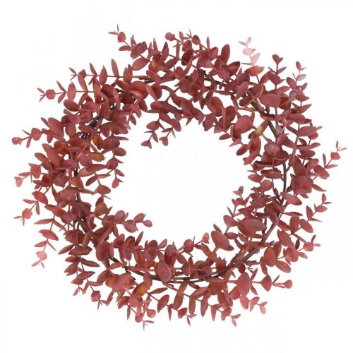 Product Decorative wreath eucalyptus red Artificial eucalyptus wreath Ø32cm