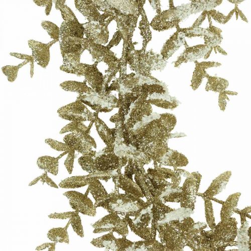 Product Deco wreath artificial eucalyptus Golden, snowed Ø36cm