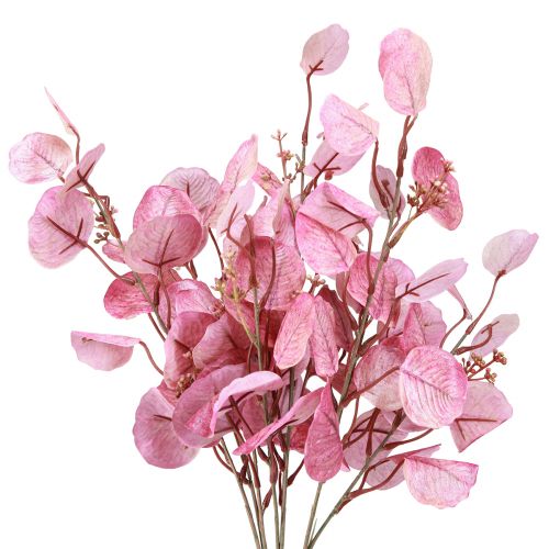 Floristik24 Eucalyptus branch Glitter Eucalyptus artificial pink 65cm 3pcs