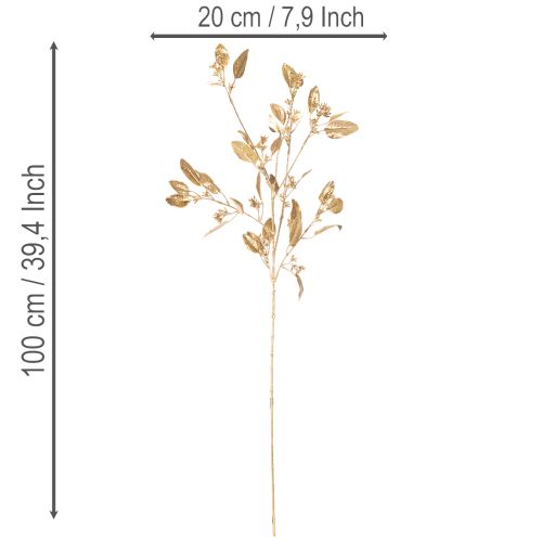 Artificial eucalyptus branch, decorative branch for vase, 100cm | Floristik24.ie