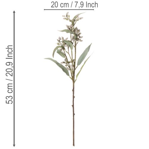 Artificial eucalyptus branch decoration, branch arrangement, 3 pieces | Floristik24.ie