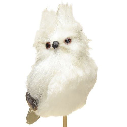 Product Owl on stick white 9cm L48cm