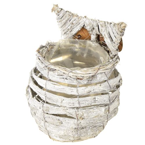 Product Owl for planting white 23cm