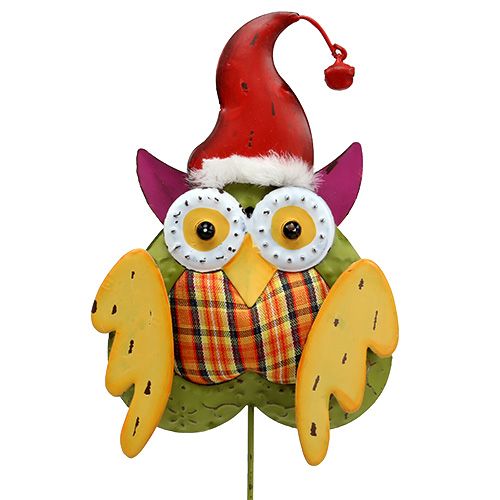 Floristik24 Owl as flower stud colorful 16cm L48cm 3pcs