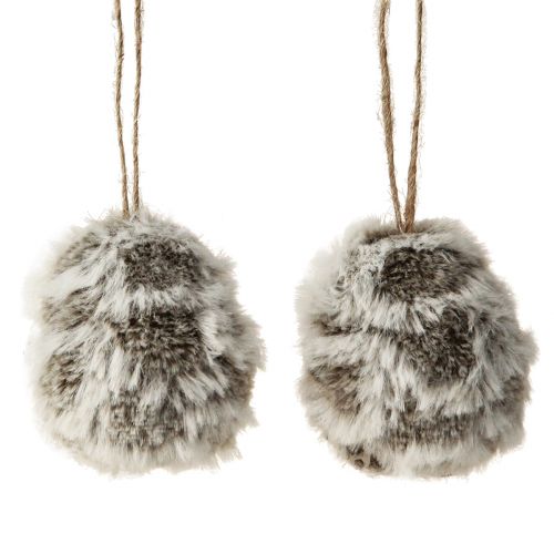 Floristik24 Owl Decoration Owl Chick for Hanging White Brown 6cm 4 Pcs