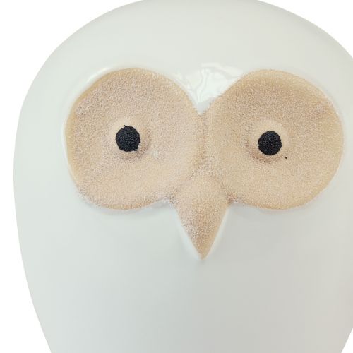 Product Owl decoration figures ceramic forest animal decoration white 11.5cm 3pcs