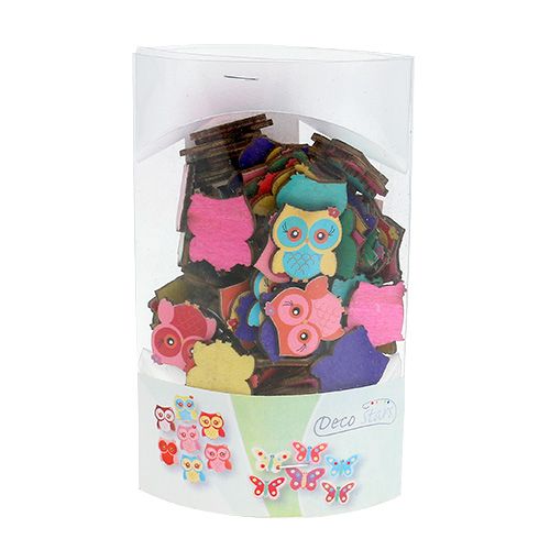 Floristik24 Owls to scatter 2cm colored 100pcs