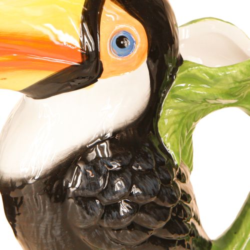Product Exotic decorative vase toucan ceramic figure colorful 20×10×24cm