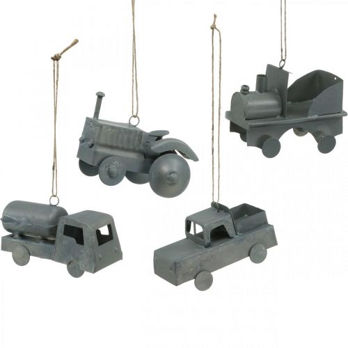 Product Vehicles metal to hang sorted 9-10cm 4pcs