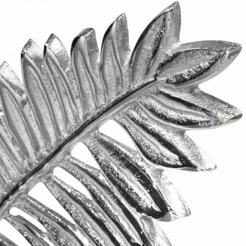 Product Table decoration metal decoration fern silver wood H54cm W37cm
