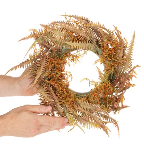 Artificial fern wreath for table and door 35cm | Floristik24.ie