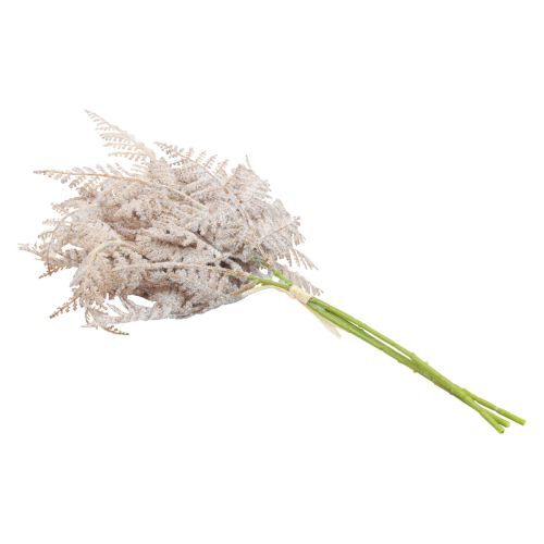 Product Artificial Flower Bouquet Artificial Fern White 72cm Brown 3 Pcs
