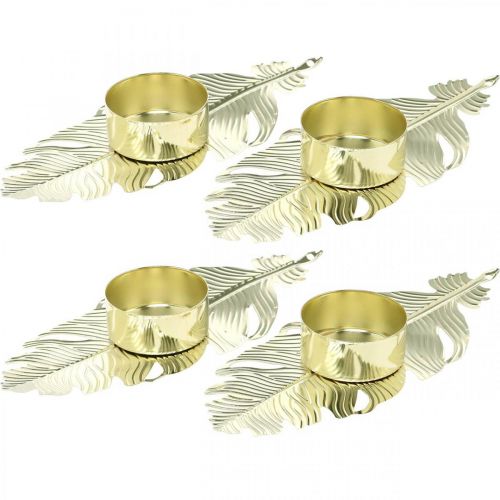 Floristik24 Candlestick on spring, metal decoration, candle holder, Advent decoration golden Ø2.2cm L13cm 4pcs