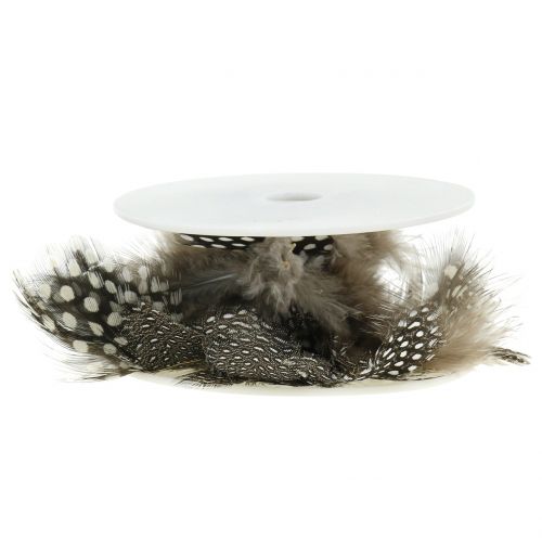 Floristik24 Feather garland brown 5m