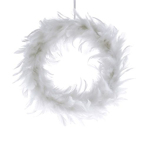 Floristik24 Spring wreath Ø15cm white 4pcs