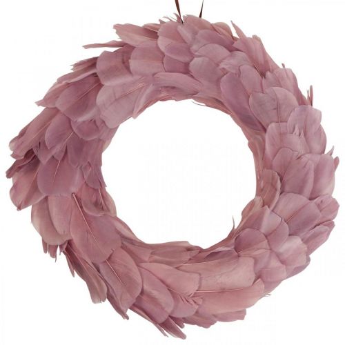 Spring wreath old pink wreath for hanging door wreath Ø20cm 3pcs