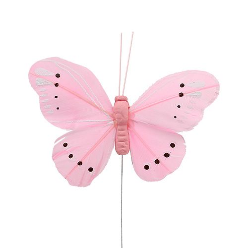Product Feather butterflies, assorted 8cm 24pcs