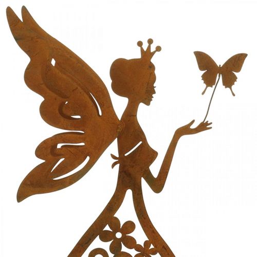 Floristik24 Butterfly elf, table decoration spring, tealight holder, metal decoration patina H32.5cm Ø5cm