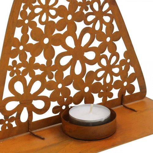 Floristik24 Butterfly elf, table decoration spring, tealight holder, metal decoration patina H32.5cm Ø5cm