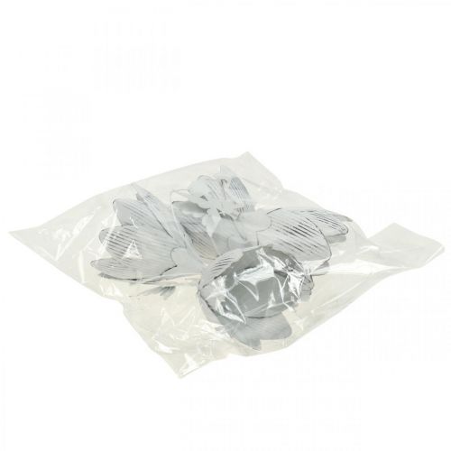 Floristik24 Hanging elf deco metal white Ø7.5cm H12cm 4pcs