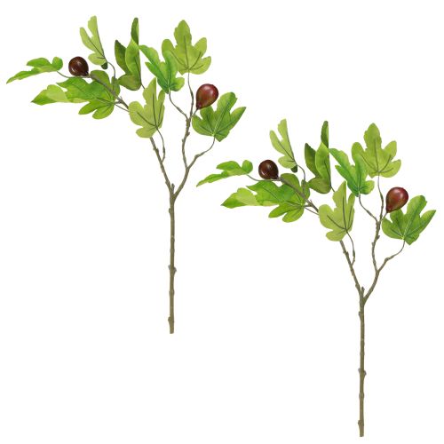 Product Artificial fig branch, 64cm, decorative with fruit, 2 pieces