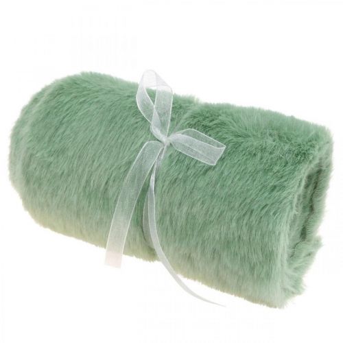 Floristik24 Table runner faux fur green Table runner faux fur green 15×200cm