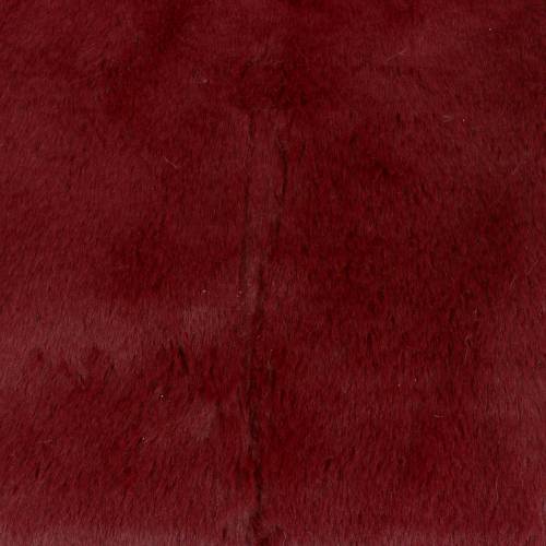 Floristik24 Decorative fur ribbon dark red 15cm x 200cm
