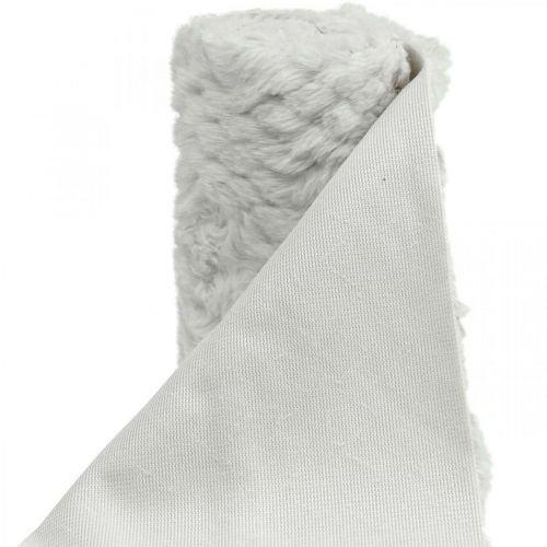 Floristik24 Table runner, faux fur white, table runner, decorative fur 15×200cm