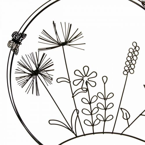 Floristik24 Window decoration spring, hanging decoration metal flowers Ø20.5cm 2pcs