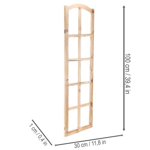 Wooden window frame as wall decoration 100cm | Floristik24.ie