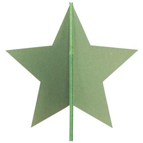 Product Felt decoration star to stand Christmas decoration felt green H62cm