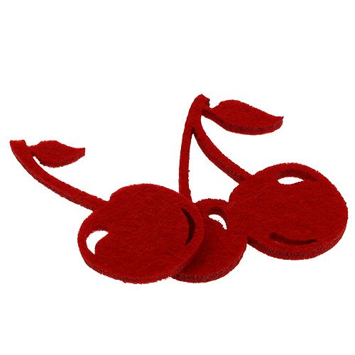 Floristik24 Felt cherries red 32p