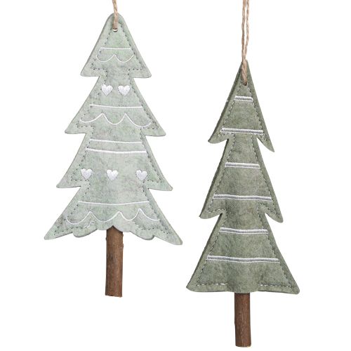 Product Felt Christmas Tree Ornaments, Green, 20cm, Set of 4