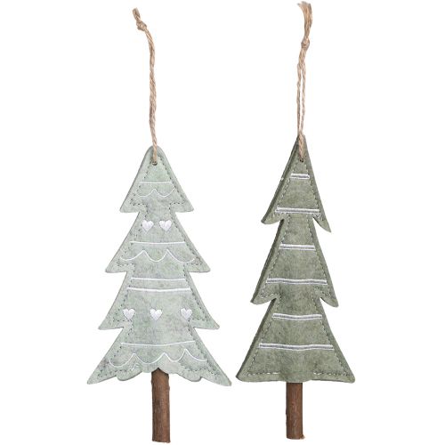 Product Felt Christmas Tree Ornaments, Green, 20cm, Set of 4
