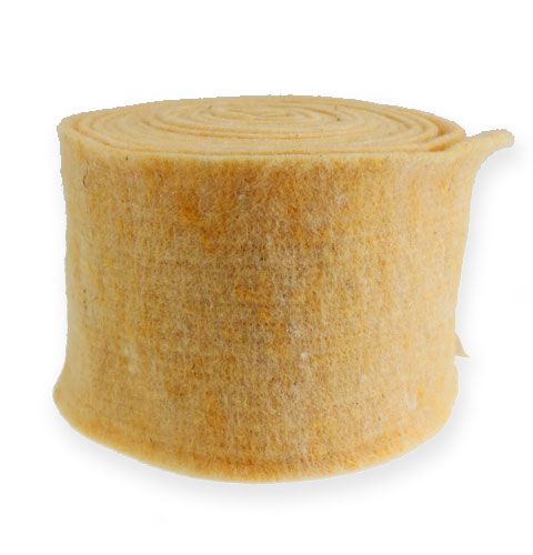 Floristik24 Felt Ribbon Light Yellow 15cm, 5m