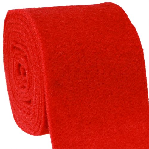 Felt ribbon 15cm x 5m dark red