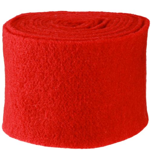 Product Felt ribbon 15cm x 5m dark red