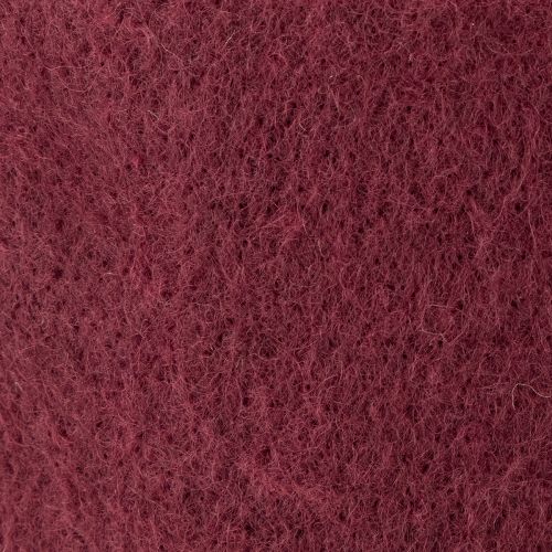 Product Felt wool ribbon, dark red, 15cm x 5m, for decoration and crafting