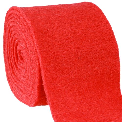 Floristik24 Felt Ribbon 15cm x 5m Red