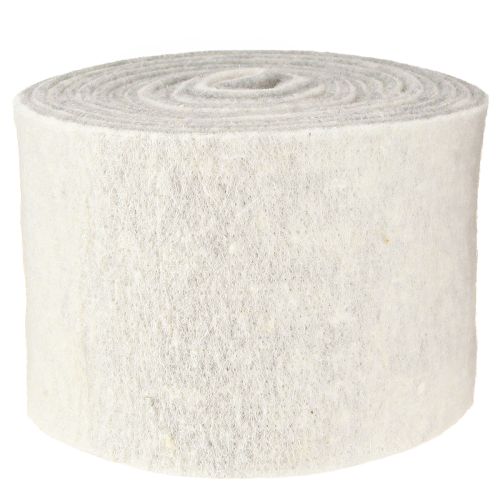 Floristik24 Felt ribbon 15cm x 5m two-tone grey, white
