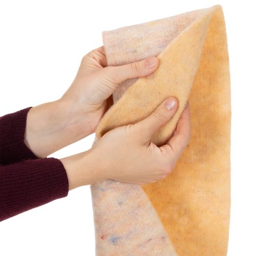 Felt tape, two-tone pot holder made of wool felt, orange/multicolored, 15cm x 5m | Floristik24.ie