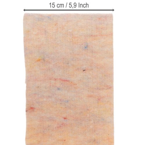 Felt tape, two-tone pot holder made of wool felt, orange/multicolored, 15cm x 5m | Floristik24.ie
