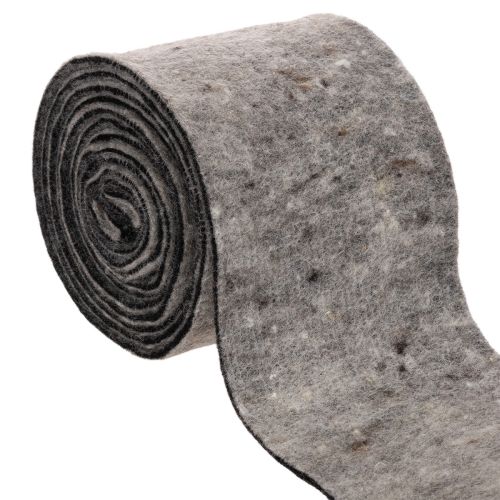 Two-tone wool felt pot hinge, grey/black, 15cm x 5m buy online | Floristik24.ie