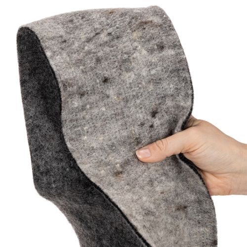 Two-tone wool felt pot hinge, grey/black, 15cm x 5m | Floristik24.ie